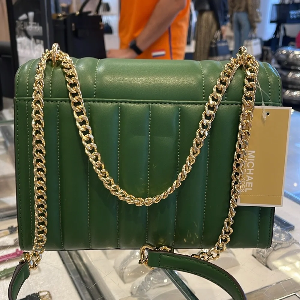 Michael Kors Whitney Medium Flap Chain Shoulder Bag 
Fern Green 
NWT - Picture 6 of 16